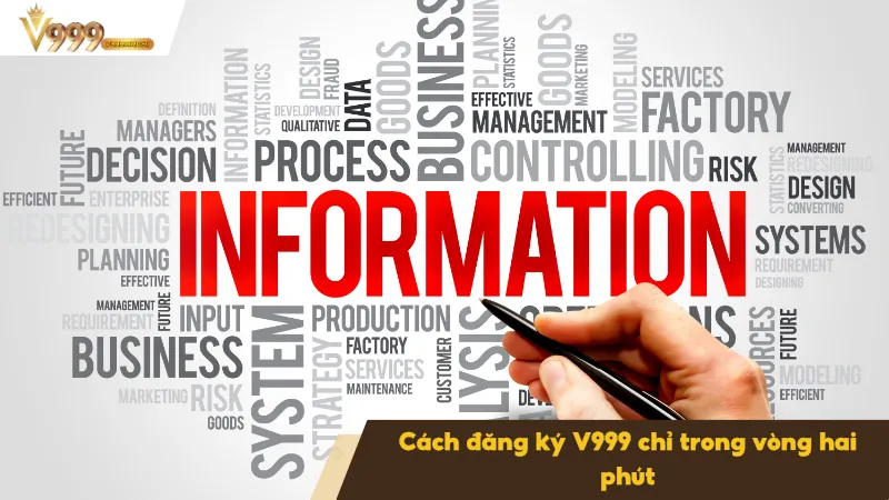 Đăng Ký V999 3 Điền đầy đủ thông tin cá nhân để hệ thống xử lý nhanh chóng