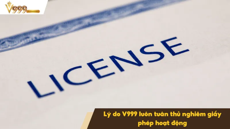 Giấy phép hoạt động 1 V999 công khai toàn bộ giấy phép hoạt động ngay trên giao diện chính