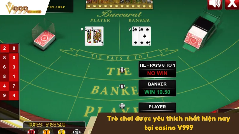 Baccarat tại casino V999 có tỷ lệ hoàn trả thuộc hàng cao nhất thị trường